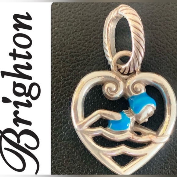 NEW Brighton Silver Plated Swimmer Charm - Picture 1 of 4